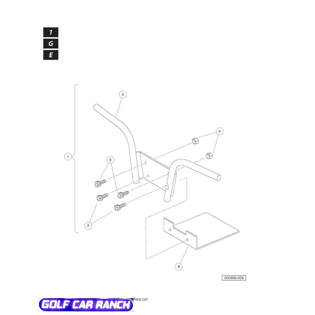 102852401 Club Car Brush Guard kit XRT 800, Carryall 100