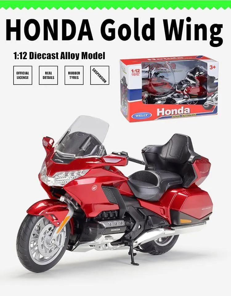 1:12 Honda 2020 Gold Wing Tour Motorcycle Alloy Model Car