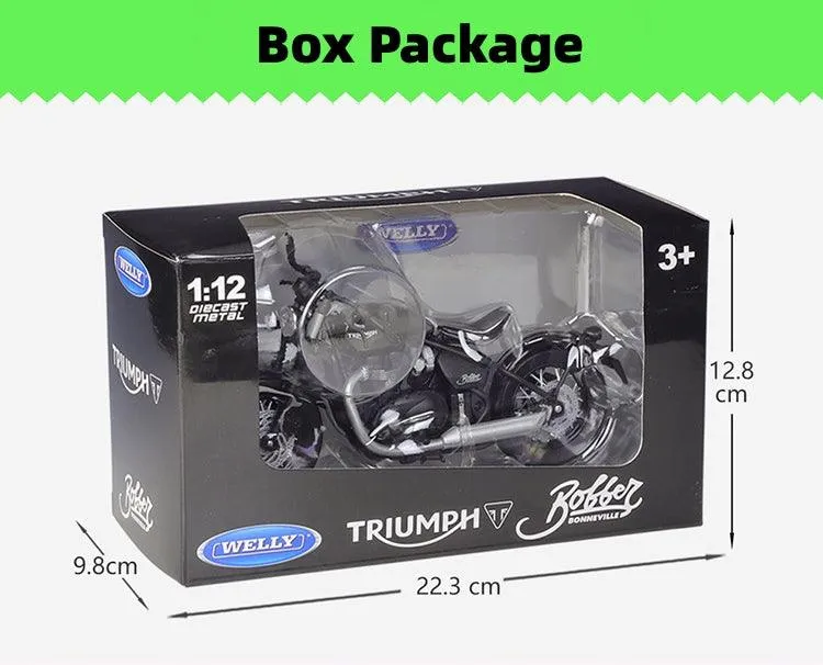 1:12 Triumph Bonneville Bobber 2021 Motorcycle Alloy Model Car