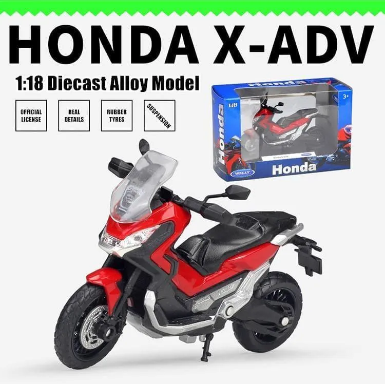 1:18 Honda X-ADV Motorcycle Alloy Model Car