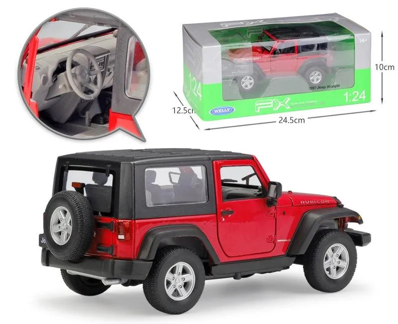 1:24 Jeep Wrangler 2007 Alloy Model Car