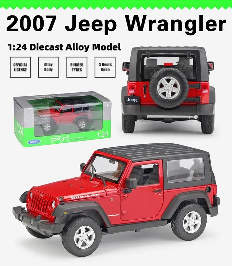 1:24 Jeep Wrangler 2007 Alloy Model Car