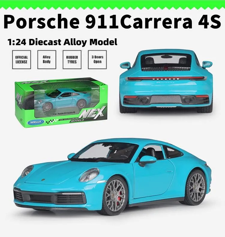 1:24 Porsche Carrera 4S Alloy Model Car