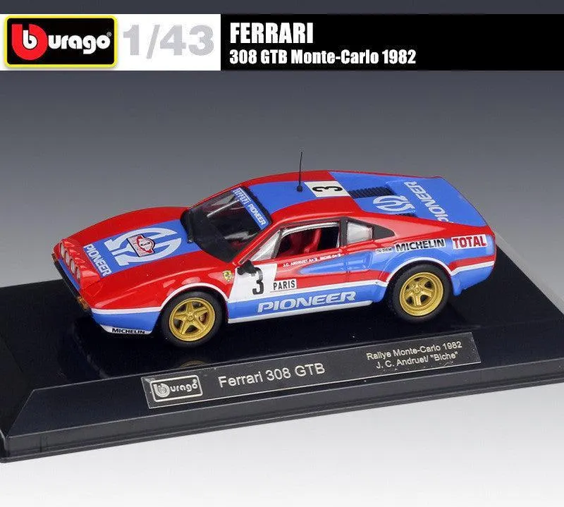 1:43 Ferrari 308 GTB Monte-Carlo 1982 Alloy Model Car