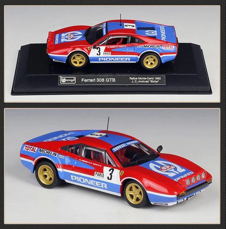 1:43 Ferrari 308 GTB Monte-Carlo 1982 Alloy Model Car