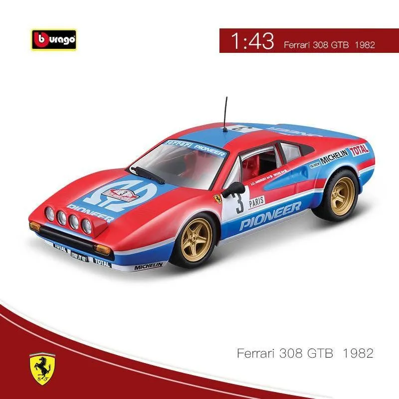 1:43 Ferrari 308 GTB Monte-Carlo 1982 Alloy Model Car