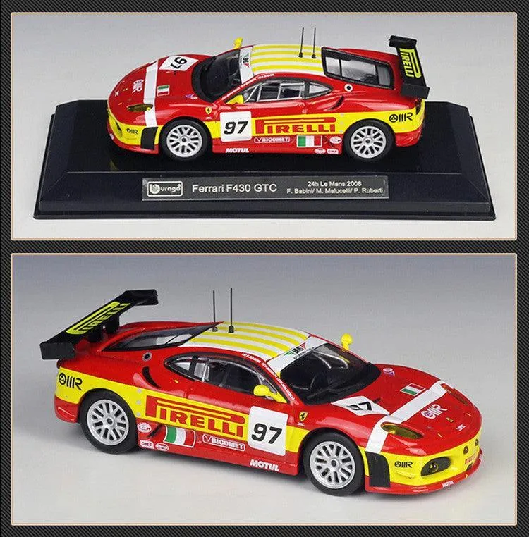 1:43 Ferrari F430 GTC Le Mans 2008 Alloy Model Car