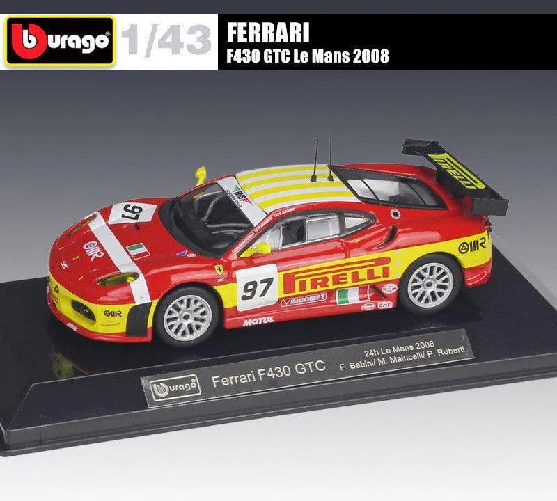 1:43 Ferrari F430 GTC Le Mans 2008 Alloy Model Car