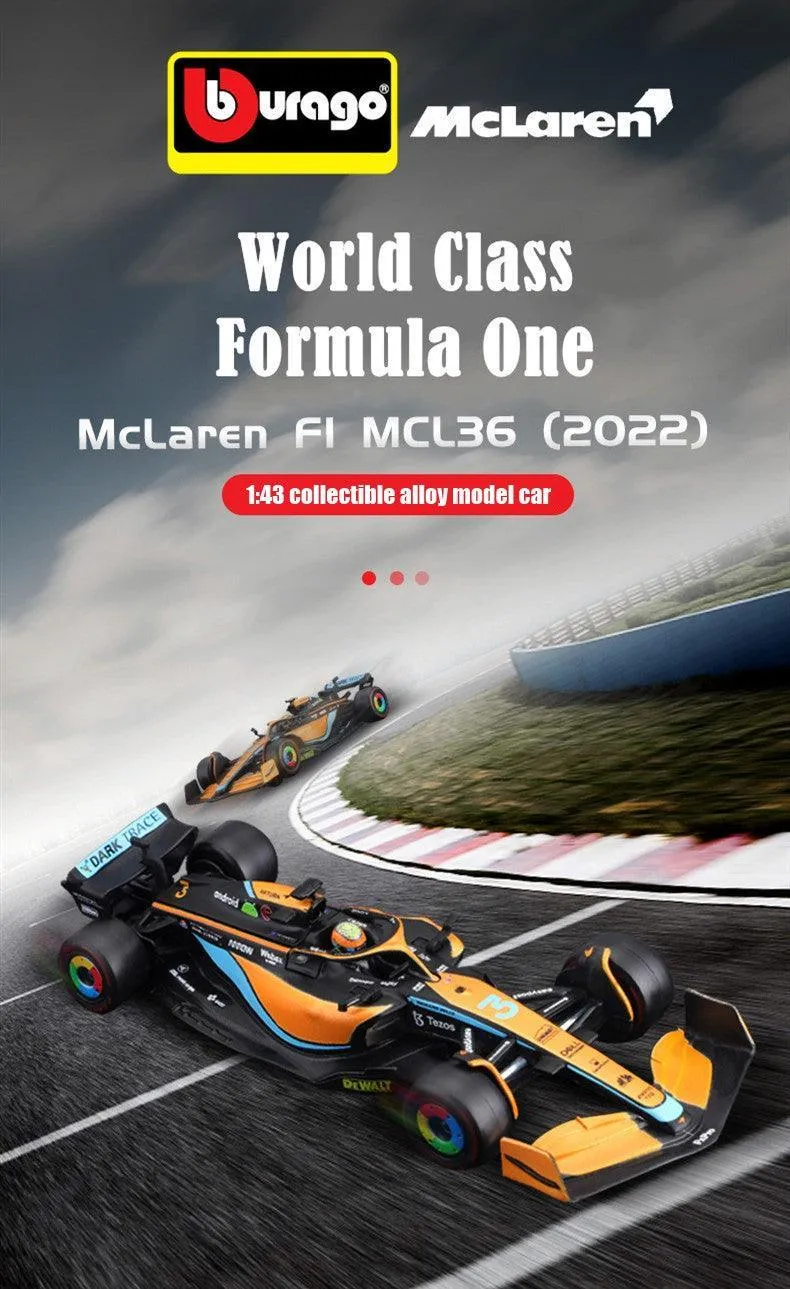 1:43 McLaren MCL36 F1 (2022) Alloy Model Car