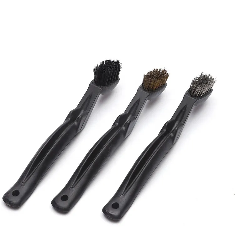 1516 Wire Brush Set Scratch Brush Set for Cleaning Slag Rust and Dust Curved Handle