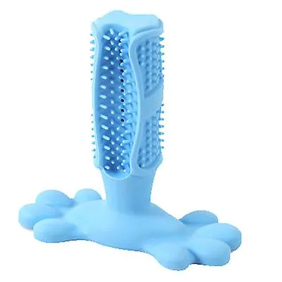 156mm*155mm blue Dog Pet Toothbrush Toy Clean Teeth Brushing Stick Brush Mouth Chewing Cleaner AZ22931