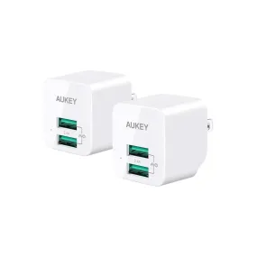 2 Aukey USB Wall Chargers