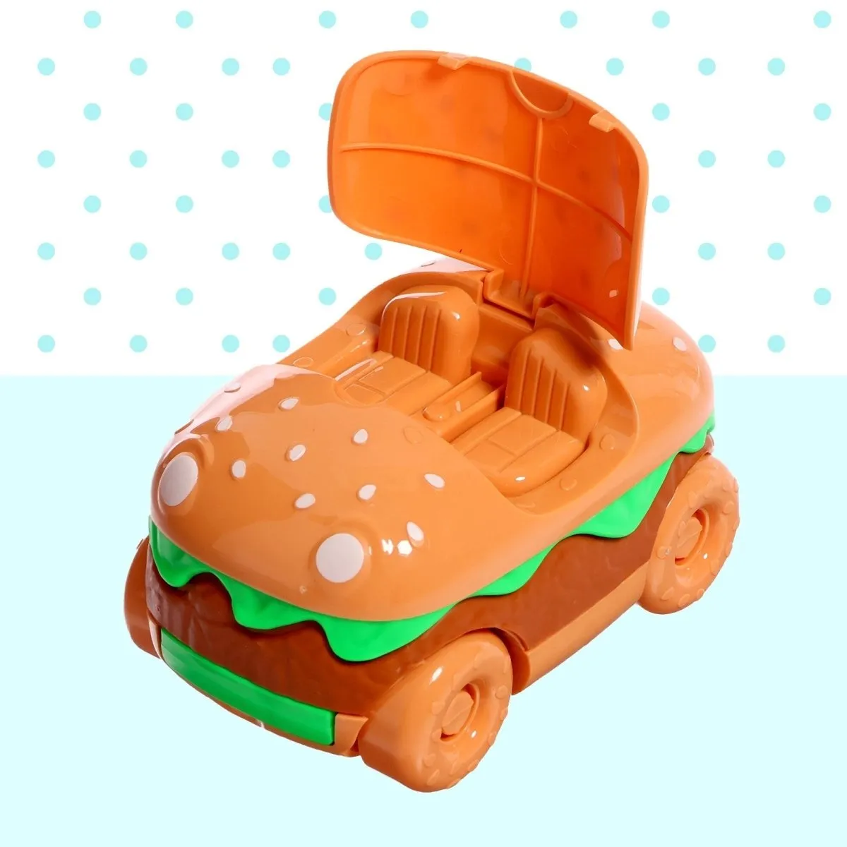 2 in 1 Push and Play Car with Hambuurg Accessories