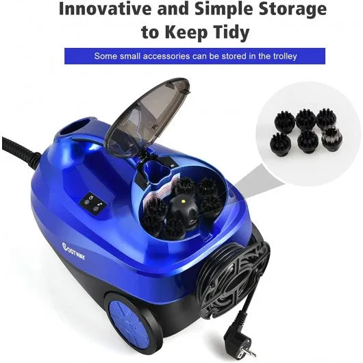 2000W Heavy Duty Multi-purpose Steam Cleaner Mop with Detachable Handheld Unit-Blue