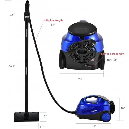 2000W Heavy Duty Multi-purpose Steam Cleaner Mop with Detachable Handheld Unit-Blue