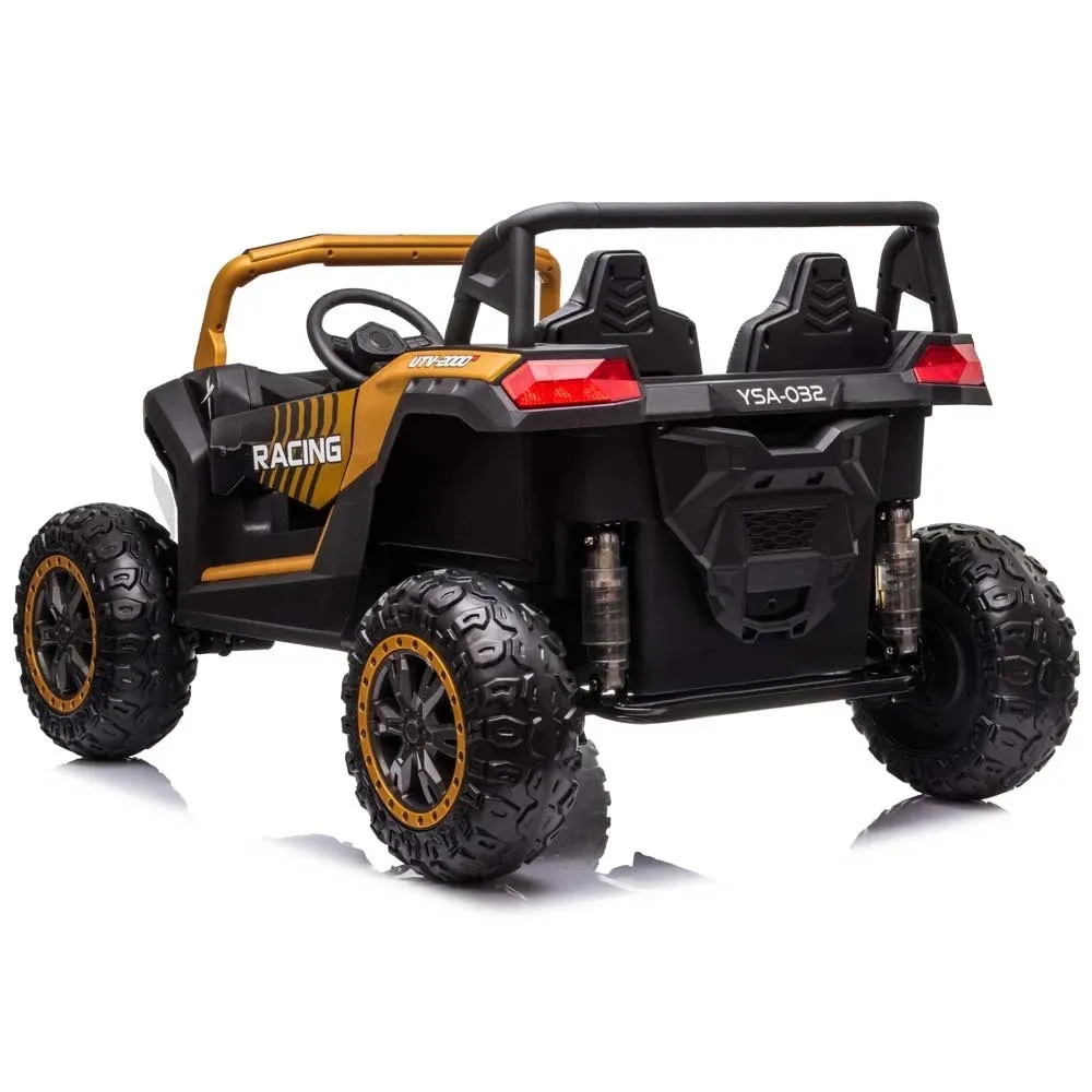 2025 Upgraded Super 4x4 Dune Buggy 24V | Massive 2 Seater Ride-On | Leather Seats | Rubber Tires | MP3 | Remote