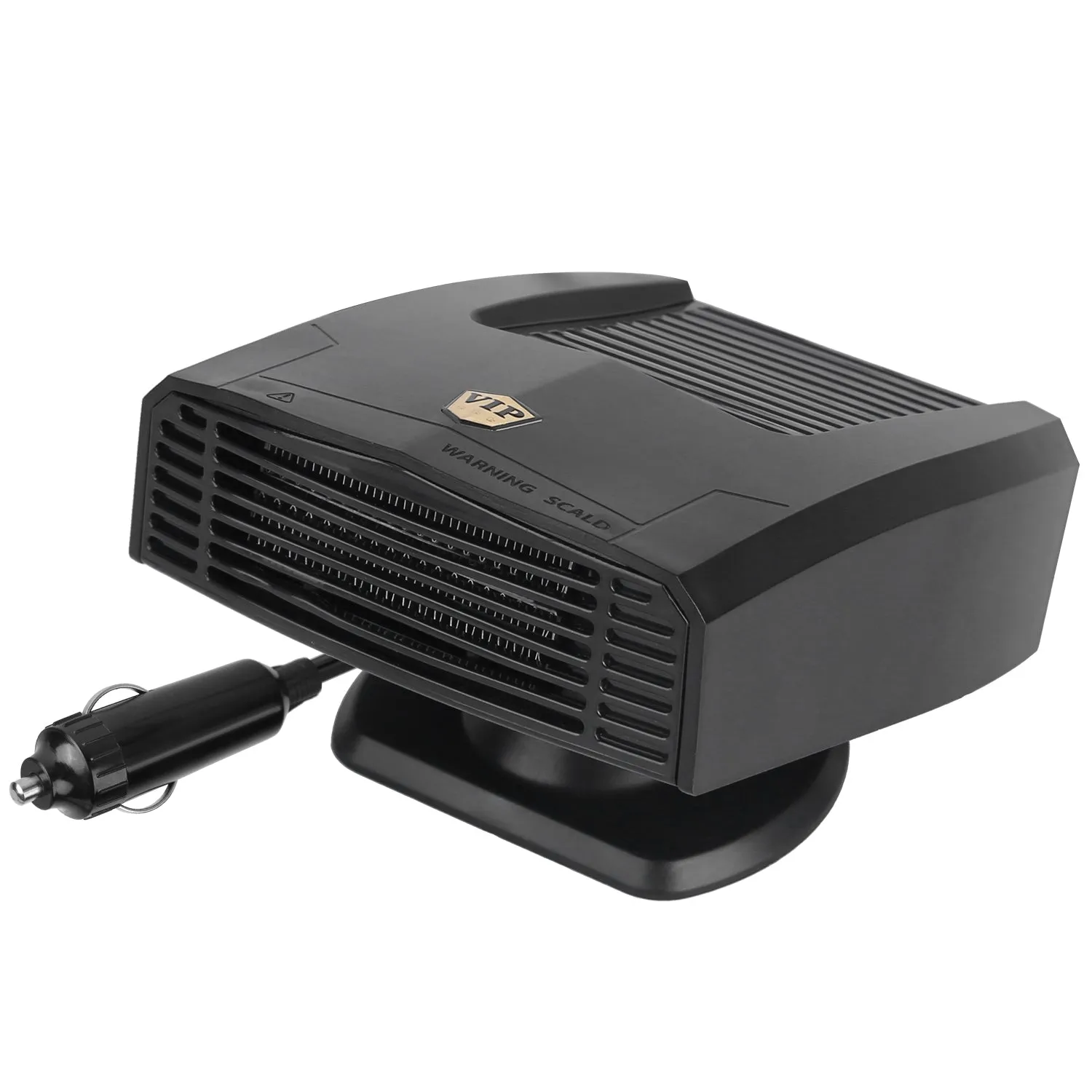 24V 180W Portable Car Heater Heating Fan 2 in 1 Defroster Defogger Demister Windshield Heater Automotive Cooling Fan with 360°Rotating Base