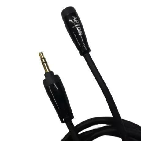 3.5sp RCA (M-F) Mini-Stereo Extension Cable Apton AT-AVB18015BK