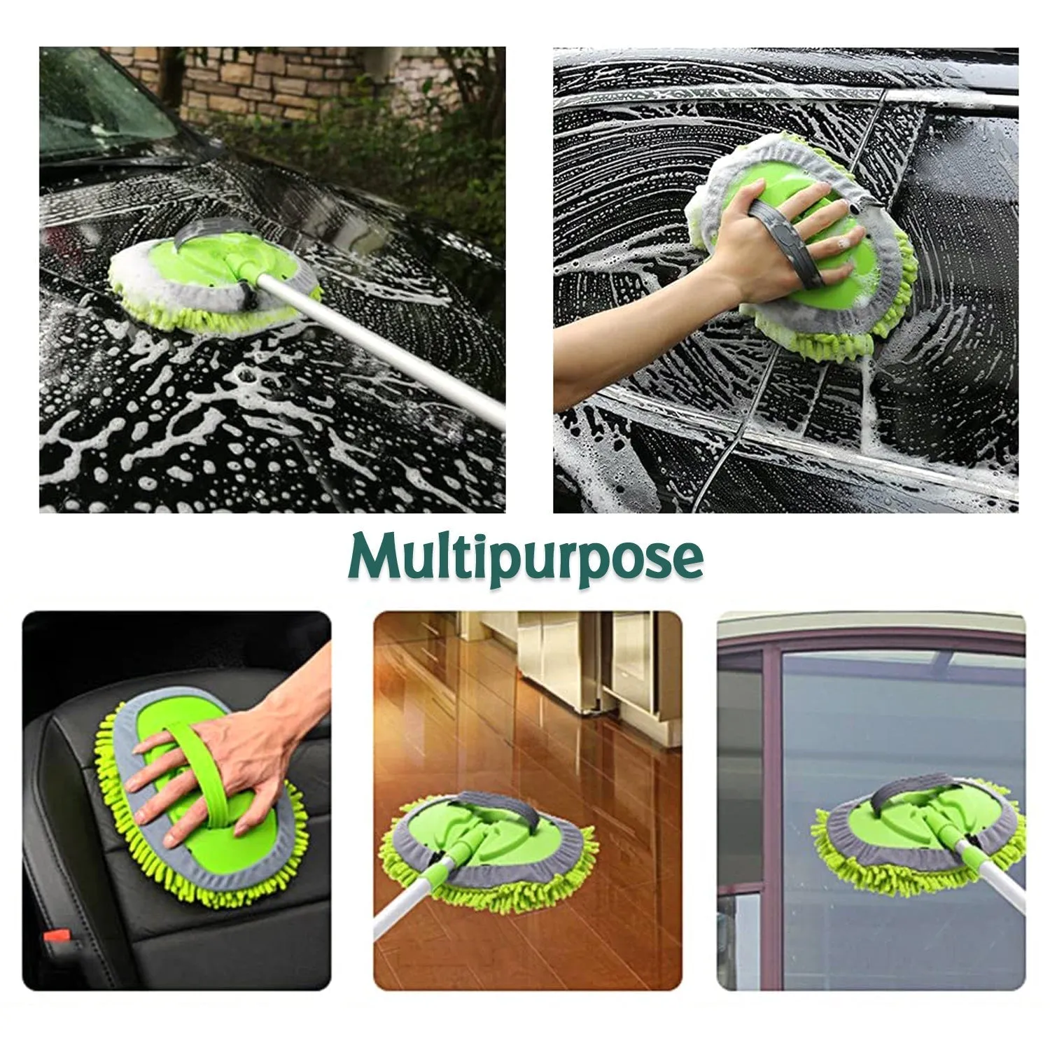 4987 Car Duster Microfiber Flexible Duster Car Wash | Car Cleaning Accessories | Microfiber | brush | Dry / Wet Home, Kitchen, Office Cleaning Brush Extendable Handle