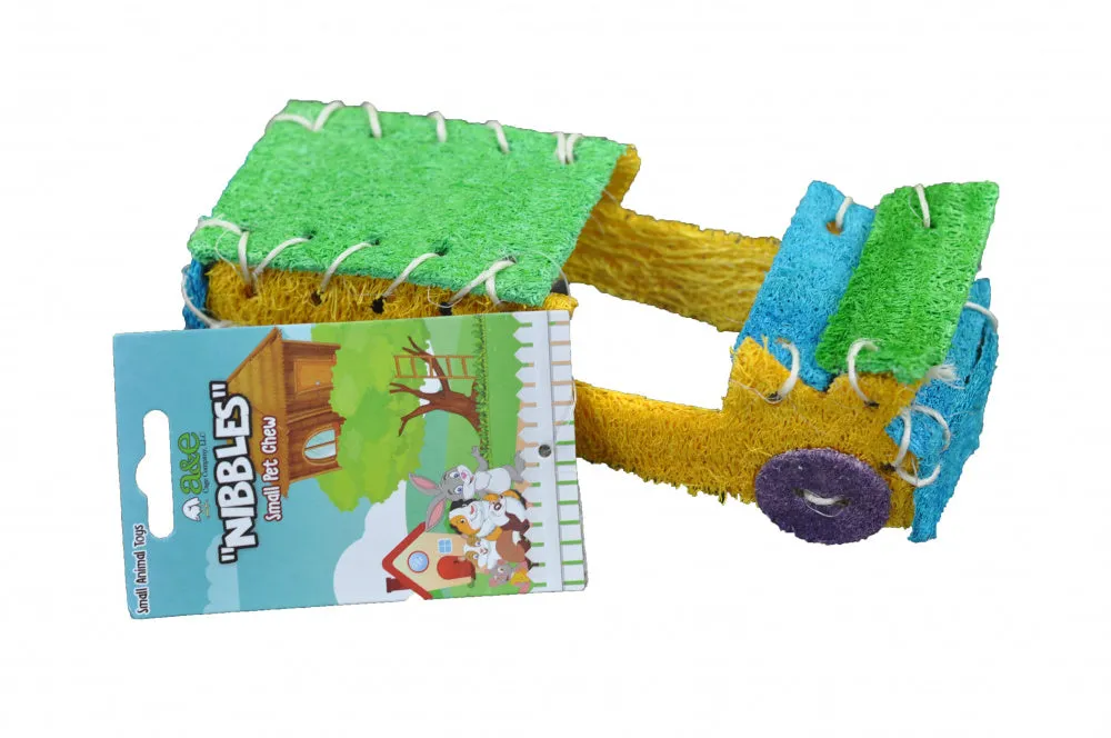 A & E Nibbles Loofah Race Car Small Animal Toy