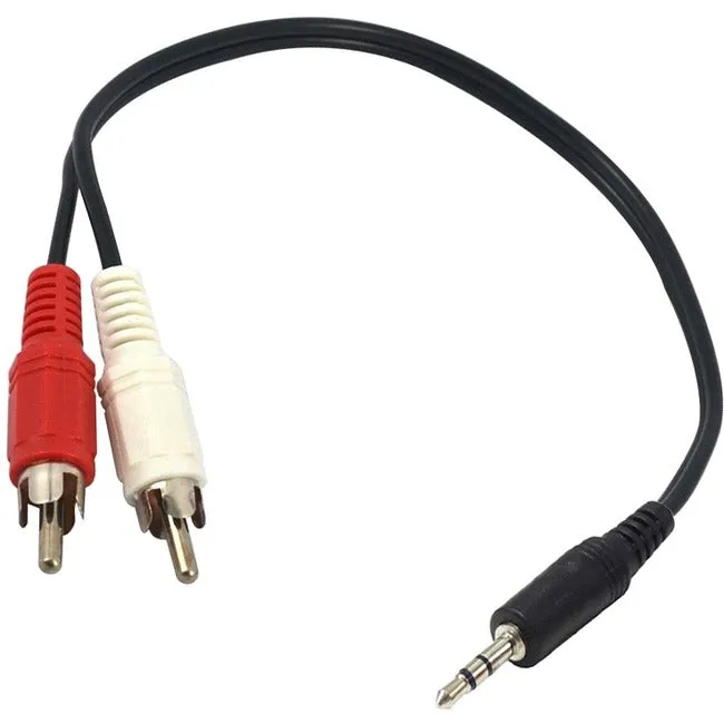 Accortec 6-inch 3.5mm Stereo to 2 x RCA Stereo Male Y-Cable MJMRCAM6-ACC