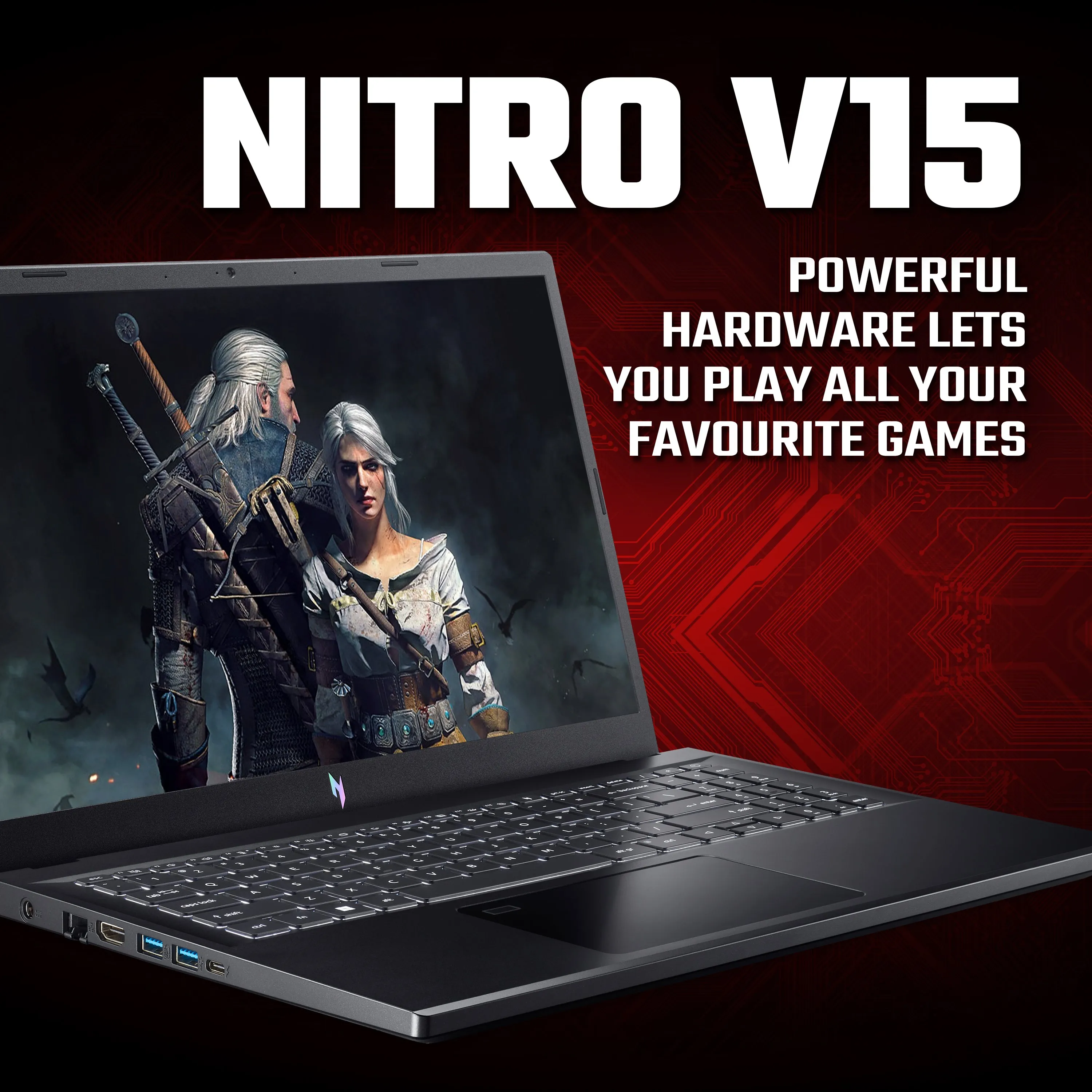 Acer | Nitro ANV15-51-59KP | Intel Core i5 | 15.6" FHD| 8GB RAM | 512GB SSD | Nvidia GeForce RTX 2050 4GB Gaming