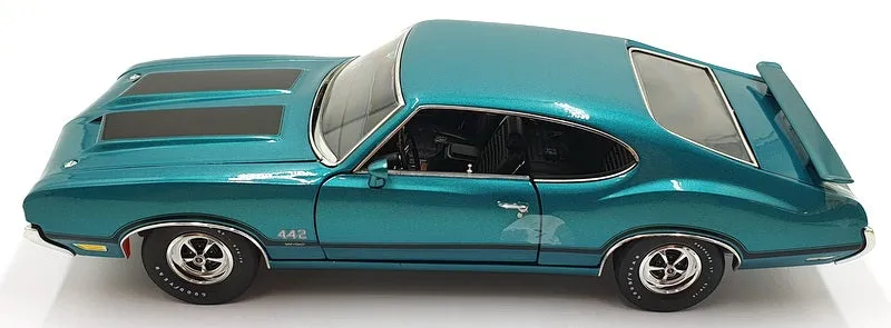 Acme 1/18 Scale Diecast A1805627 1970 Oldsmobile 442 W-30 - Aegean Aqua Metallic