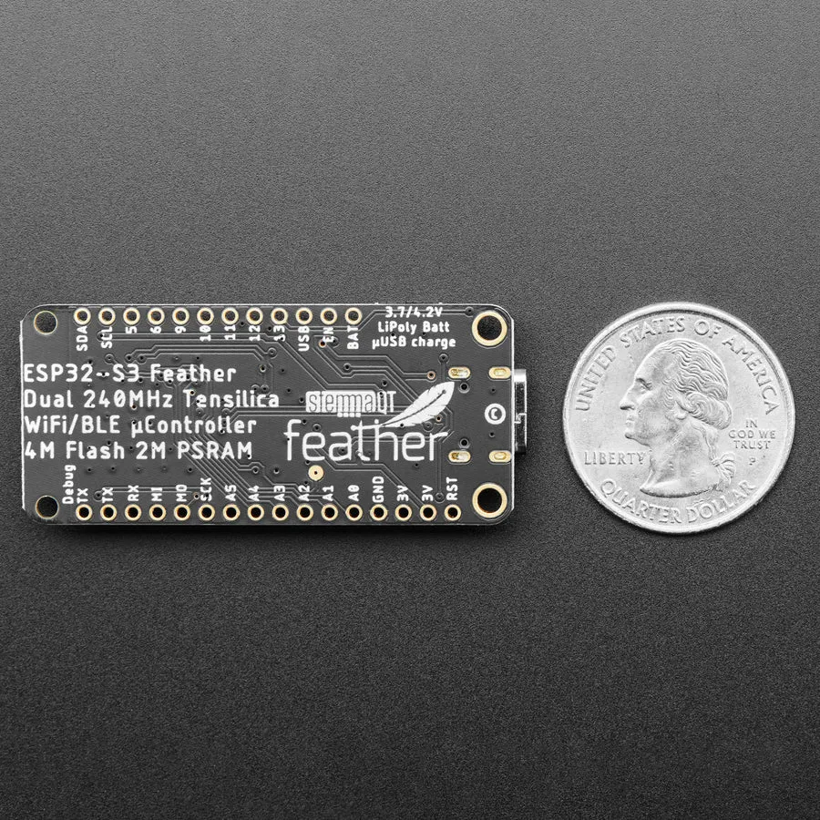 Adafruit ESP32-S3 Feather with 4MB Flash 2MB PSRAM