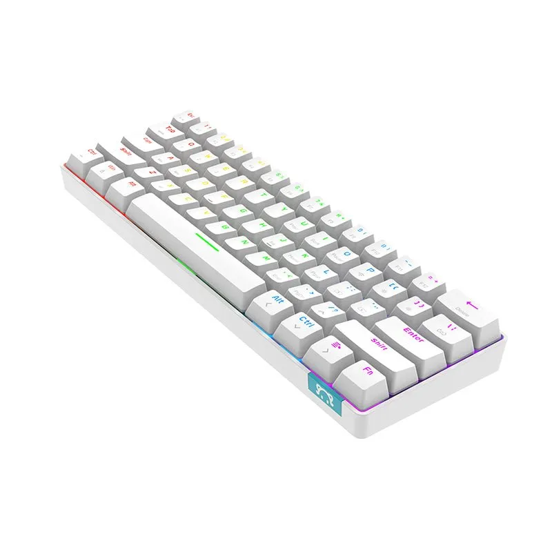 Ajazz STK61 White-Pudding Mechanical keyboard RGB (Blue switch)