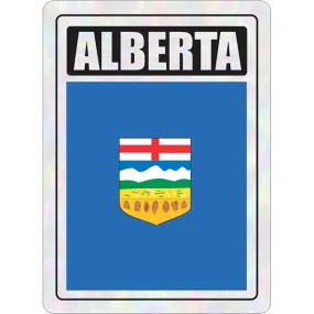 Alberta Prismatic Hologram Car Decal Sticker