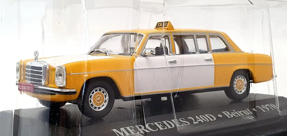 Altaya 1/43 Scale 27921 - Mercedes Benz 240D Beirut Taxi - Yellow/White