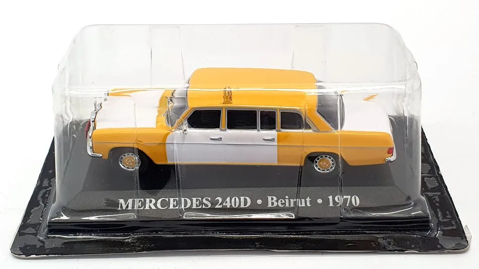 Altaya 1/43 Scale 27921 - Mercedes Benz 240D Beirut Taxi - Yellow/White