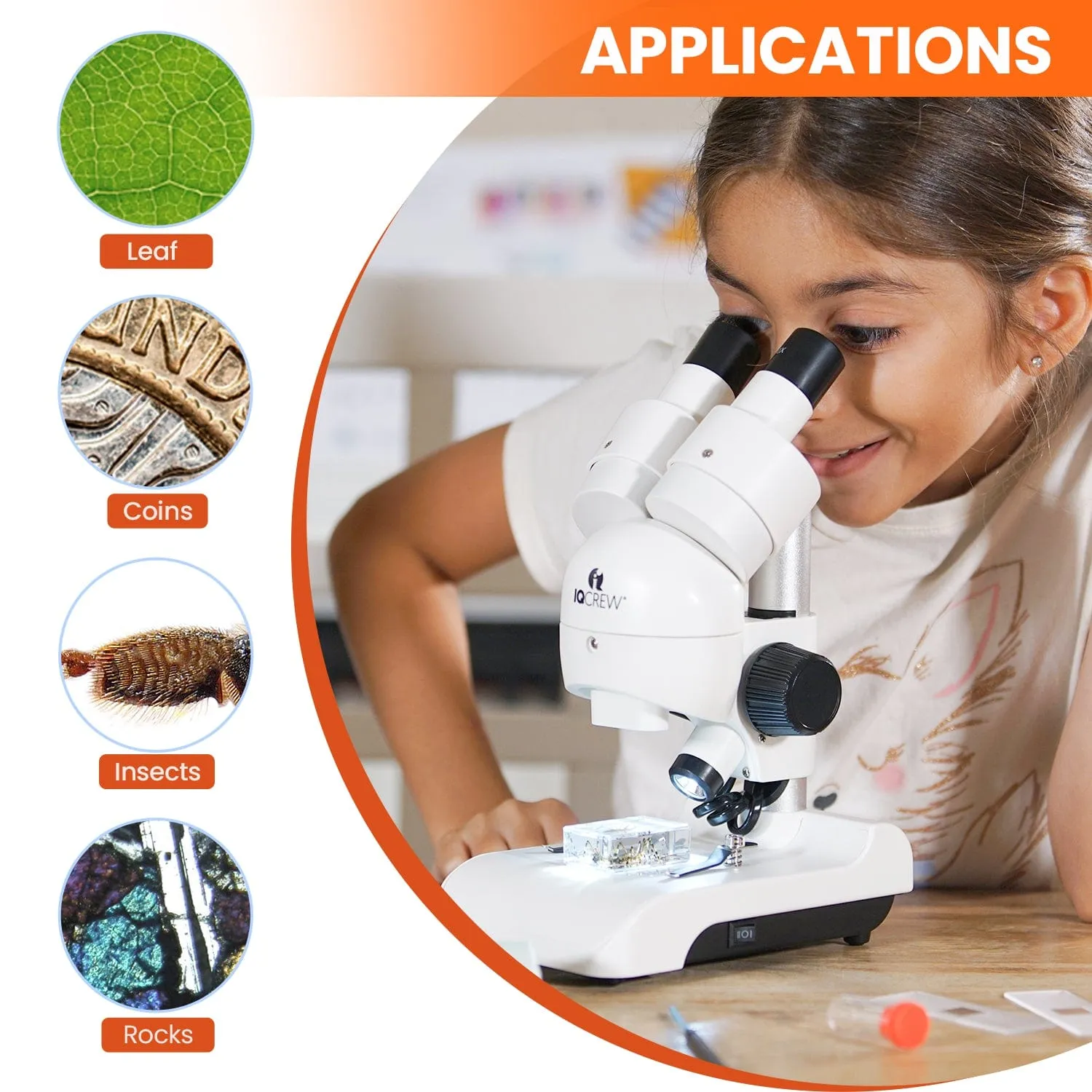 AmScope Kid's Natural Geode Discoverer Series Set featuring Deluxe All-In-One Stereo Microscope, Ultimate Natural Geode Exploration Set and more