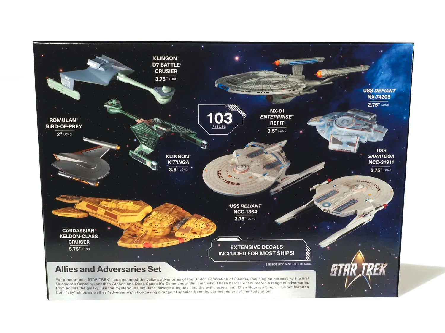 AMT 1443 Star Trek Adversaries & Allies Ship Set 1/2500 Model Kit