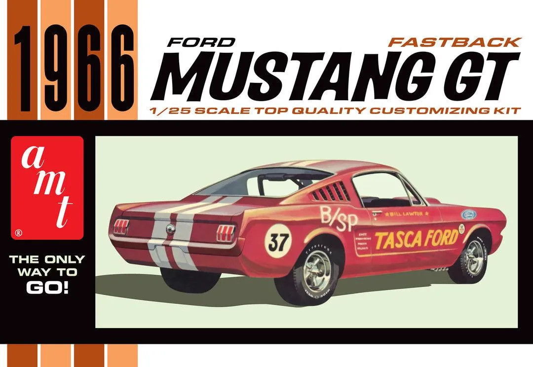 AMT 1966 Ford Mustang Fastback 2 2 1/25 Model Kit