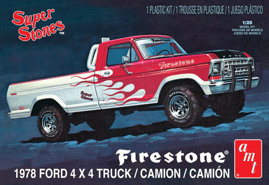 AMT 1978 Ford Pickup Firestone Super Stones 1/25 Model Kit