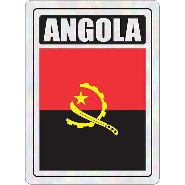 Angola Prismatic Hologram Car Decal Sticker