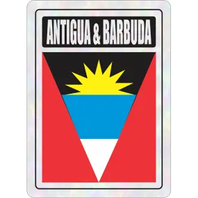 Antigua Barbuda Prismatic Hologram Car Decal Sticker