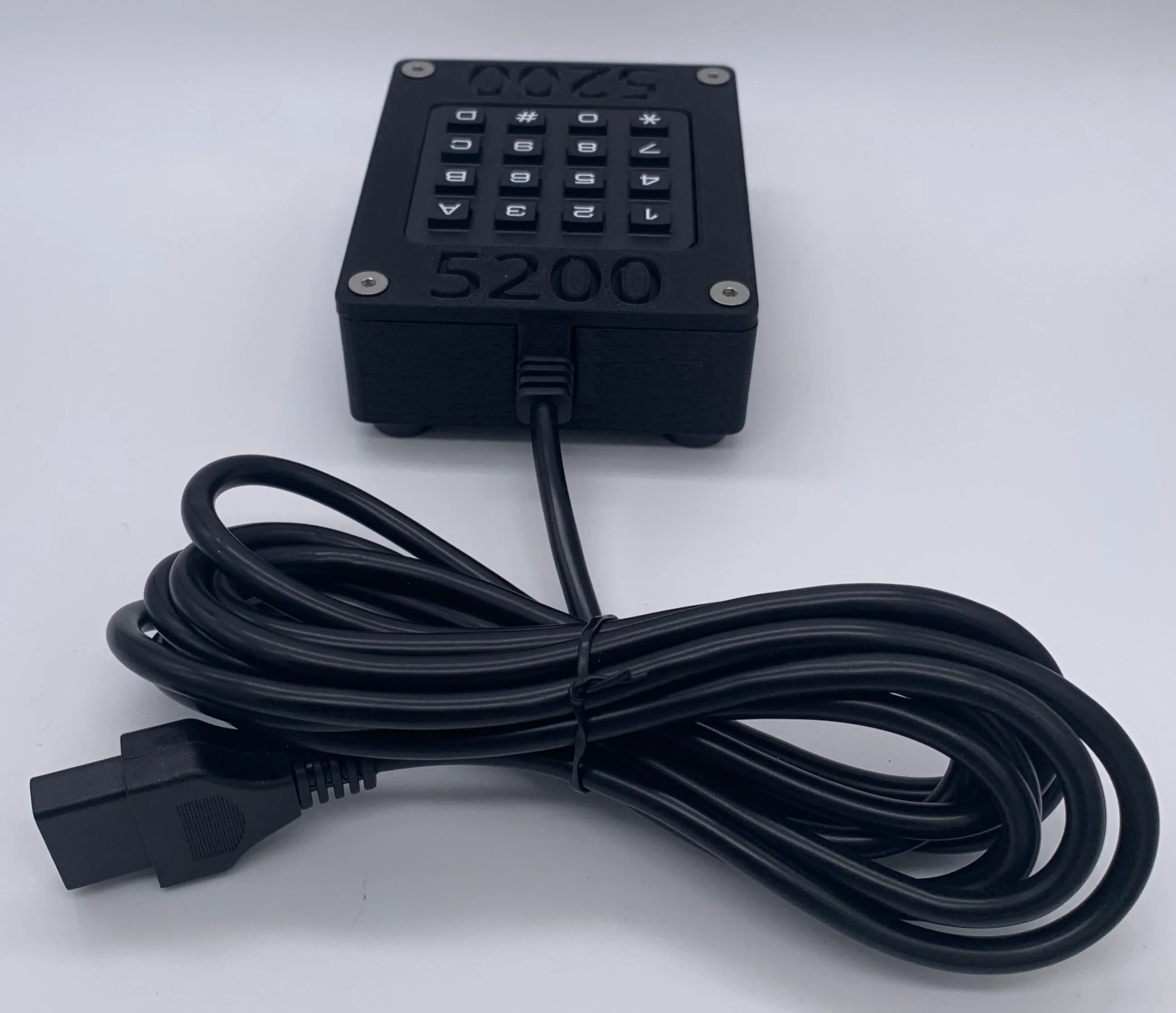 Atari 5200 DB15 to DB9 adapter with Keypad FOR USE with Sega Genesis Amiga Amstrad Commodore Joystick Pad (sold separately)