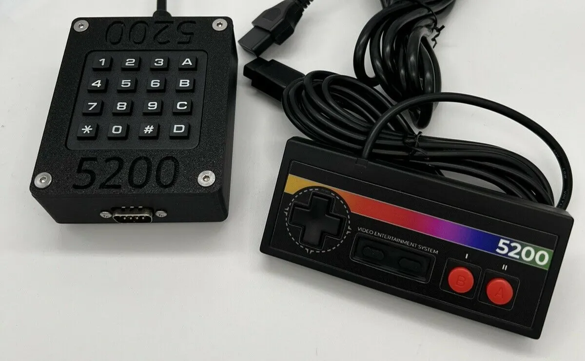 Atari 5200 DB15 to DB9 adapter with Keypad FOR USE with Sega Genesis Amiga Amstrad Commodore Joystick Pad (sold separately)