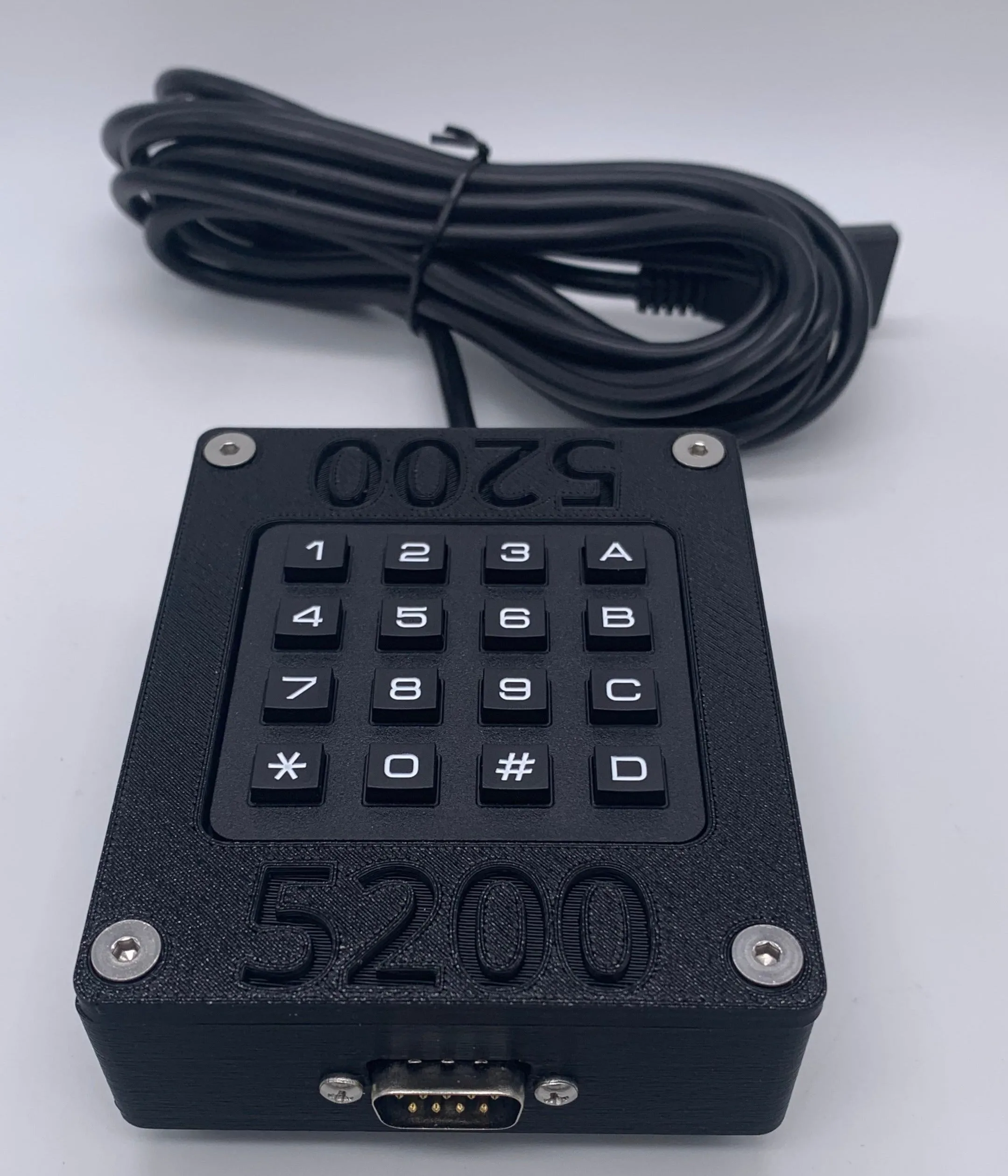 Atari 5200 DB15 to DB9 adapter with Keypad FOR USE with Sega Genesis Amiga Amstrad Commodore Joystick Pad (sold separately)