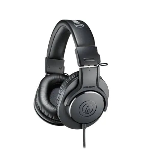 Audio-Technica ATH-M20x/1.2m Short Cable Version - Studio Closed Back Phones With 40mm Drivers