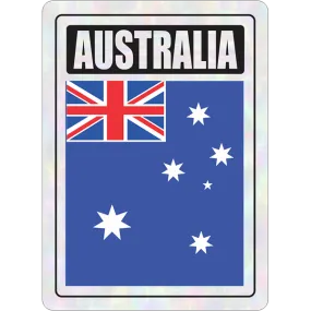 Australia Prismatic Hologram Car Decal Sticker