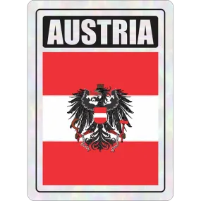 Austria Prismatic Hologram Car Decal Sticker