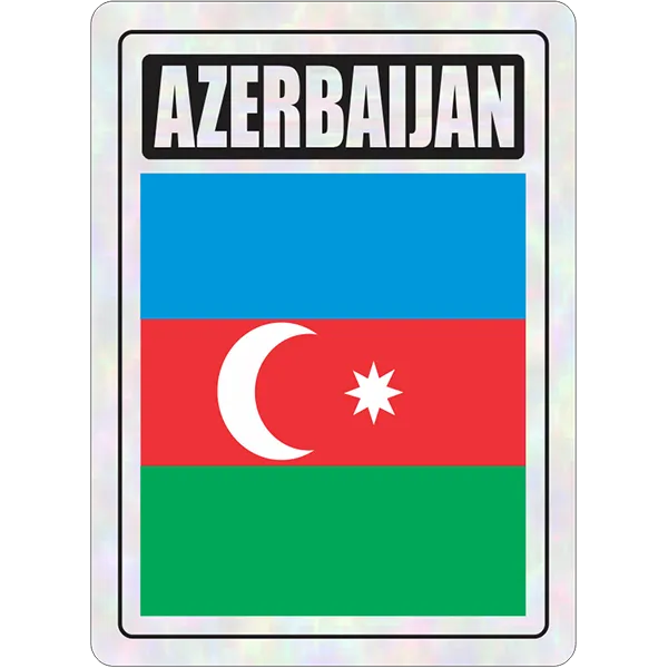 Azerbaijan Prismatic Hologram Car Decal Sticker