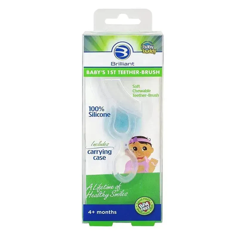 Baby Buddy - Babys 1St Toothbrush With Case, Clear