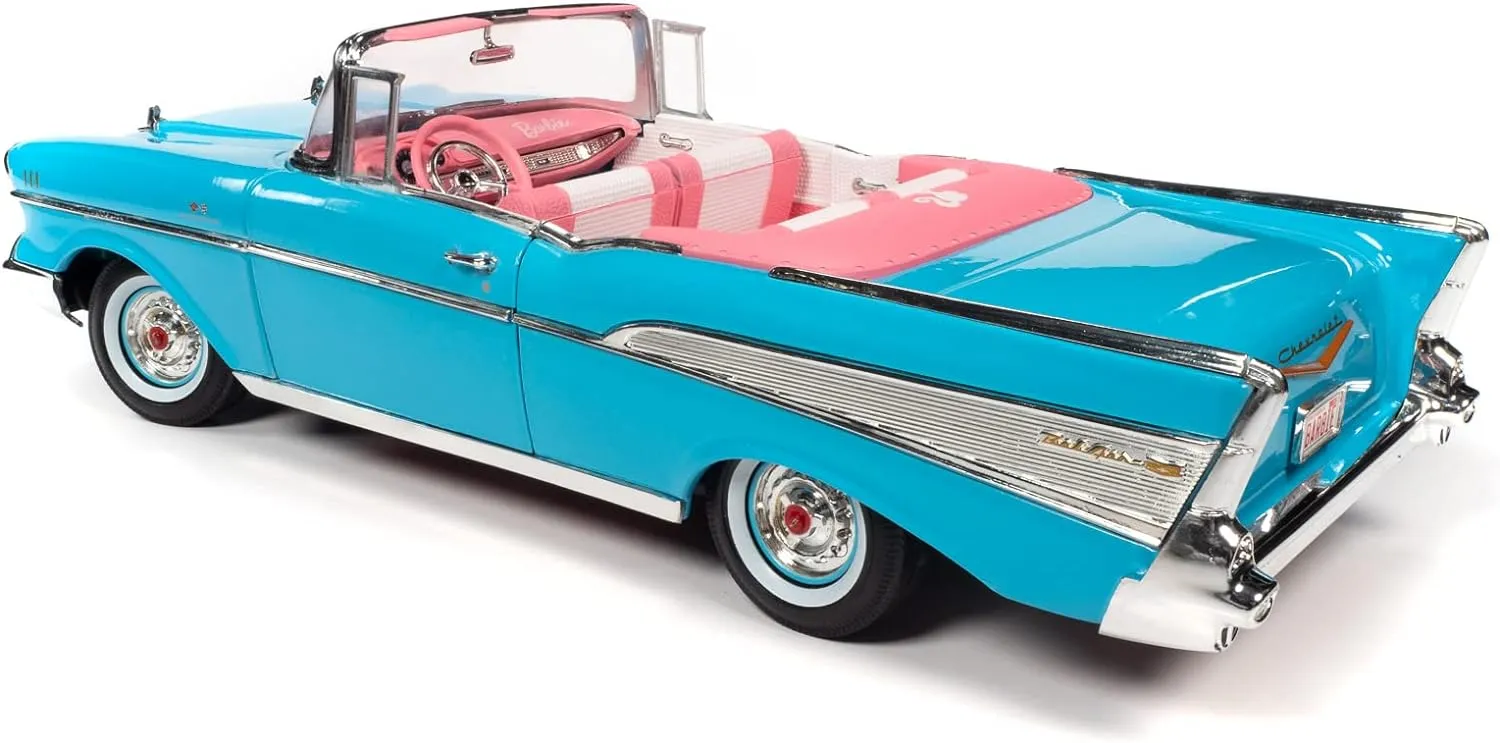 Barbie Aqua 1957 Chevy Bel Air Convertible, 1:18 Scale Diecast Car