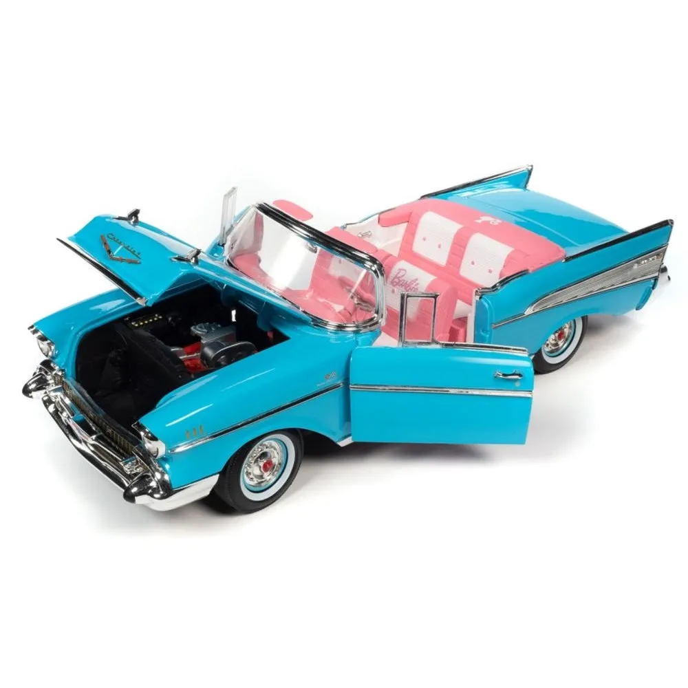 Barbie Aqua 1957 Chevy Bel Air Convertible, 1:18 Scale Diecast Car