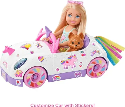 Barbie Chelsea Doll & Unicorn Toy Car