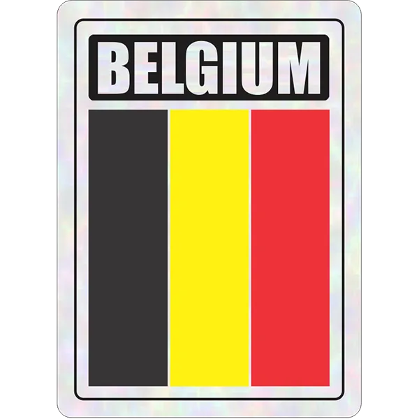 Belgium Prismatic Hologram Car Decal Sticker